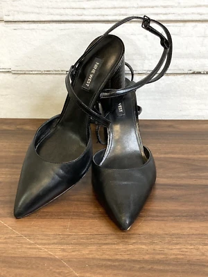 Nine West Courtnie Snake Print Heels Shoes Womens Sz 8 M Black - Image 1 of 4