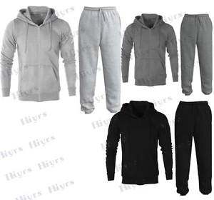 KIDS TRACKSUIT SET FLEECE HOODIE TOP & BOTTOMS JOGGERS BOYS GIRLS 7-13 - Picture 1 of 5