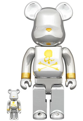 BE@RBRICK mastermind SILVER 100% 400% Bearbrick Medicom Toy Japan JP New Cover
