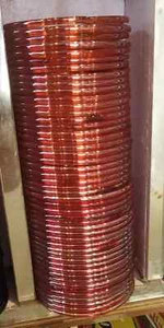 24 pieces Multi Color Wedding Style Plain Glossy Glass Bangles & girls and women - Picture 1 of 10