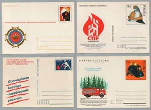 POMPIERS - FIREMEN -  FEUERWEHR / POLOGNE 4 ENTIERS POSTAUX ILLUSTRES (ref 834) - Picture 1 of 1