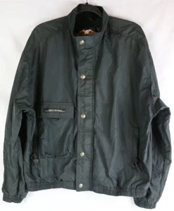 Harley Davidson Motorcycles Vintage Made in USA Nylon Mens Zip Jacket XL - Picture 1 of 12