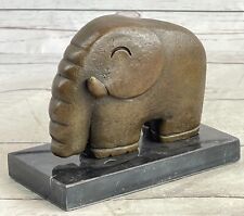 Bronzo Scultura Modello Paffuto Elefante Da Dali Collezione Figura Regalo