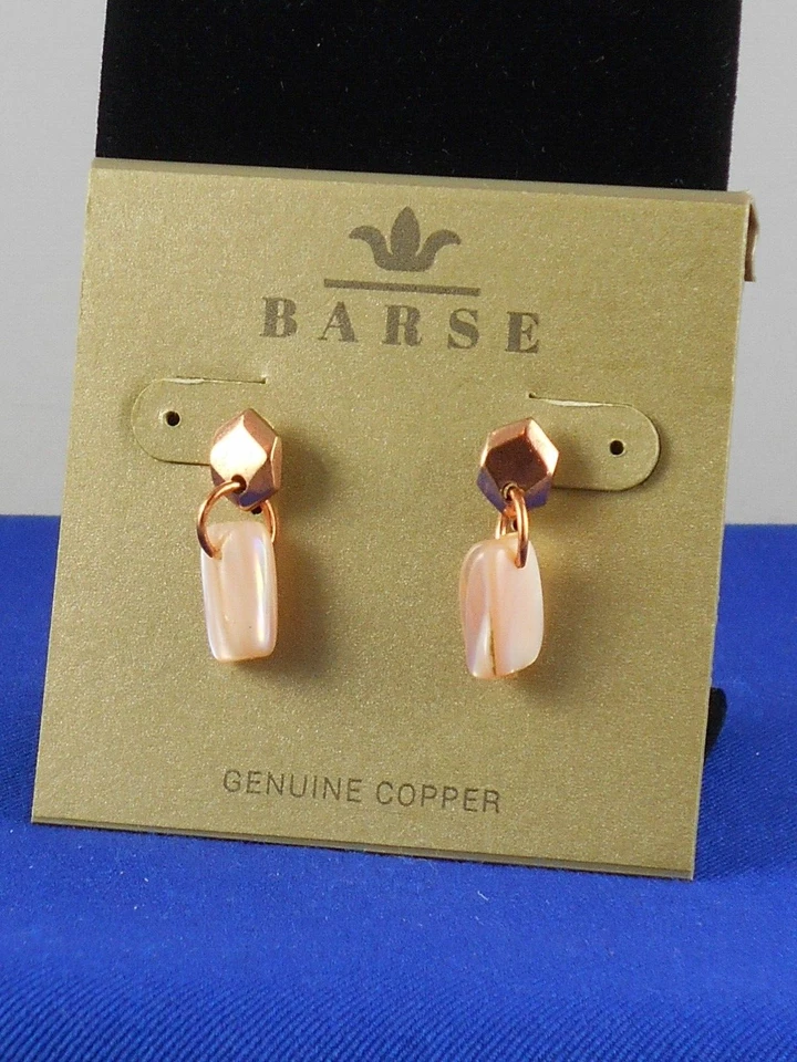 Pendientes colgantes Barse genuino cobre rosa madreperla STDPE01PMPC Foto 1 de 1