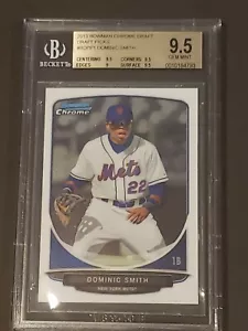2013 Bowman Chrome BGS 9.5 Dominic Smith RC Rookie on Fire!!!! - Picture 1 of 2