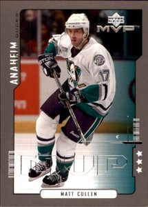 2000-01 Upper Deck MVP SILVER THIRD STARS #2 Matt Cullen ANAHEIM MIGHTY DUCKS