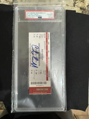 PSA GEM Mint PSA 10 Auto Corbin Carroll Signed Auto MLB Debut Full Ticket Stub - Image 1 of 2