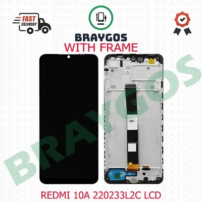 For Xiaomi Redmi 10A 220233L2C Touch Screen Digitizer LCD Display With Frame - Image 1 of 3