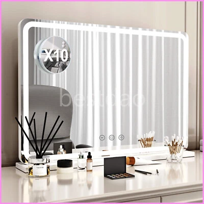 YAMISSI 80x55cm Hollywood Make Up Mirror Dimmable LED Vanity Mirror for Dressing Table
