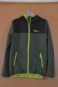 Jack Wolfskin FOURWINDS JACKET KIDS Kinder Softshelljacke thyme green - Bild 1 von 2