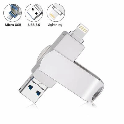 1TB 256GB USB3.0 Flash Drive 3in1 OTG Memory Stick Storage Pen Disk for PC Phone - Image 1 of 4