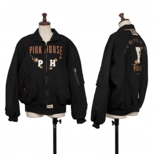PINK HOUSE Logo Print Quilted Lining Bomber Jacket Size S-M(K-139240) - Picture 1 of 12
