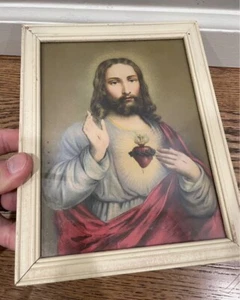 Vintage Jesus Print Picture Catholic Christian Decoration - Picture 1 of 4