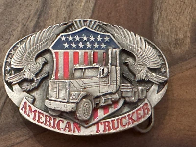 Vintage 1988 Siskiyou Cinturón Hebilla American Trucker 20th Century Cowboy Foto 1 de 4