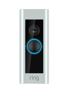 Ring Video Doorbell Pro Wired 1080p HD Video WiFi TwoWay Talk Silber + Schwarz Cover - Bild 1 von 6