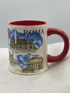 NEW Fabbro Teresa Souvenir Mug ROMA Ceramic 3D Italian  Trevi-Colosseo-Pantheon - Picture 1 of 8