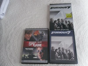 SPY GAME:ROBERT REDFORS & BRAD PITT & FURIOUS 7: ONE CREW LAST RIDE DVD LIKE NEW - Picture 1 of 2
