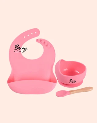 3 Teiliges silikon Kindergeschirr set / 3 piece Silikon baby Feeding set - Bild 1 von 4