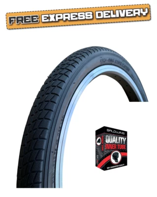 Baldy's 20 x 2,10 SCHWARZ BMX / Klapprad REIFEN & RÖHR glatte glatte glatte Fahrbahn