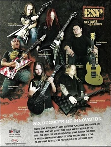 Alexi Laiho Children of Bodom Atreyu Lamb of God Arch Enemy ESP Gitarrenanzeige - Bild 1 von 3