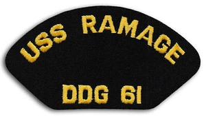 US Navy DDG-61 USS Ramage Guided Missile Destroyer Cap Patch Iron-On (c) - Picture 1 of 1