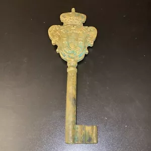 ANTICO STEMMA PORTOGHESE CHIAVE PORTA CITTÀ CASTELLO OTTONE- 1640 - Foto 1 di 13
