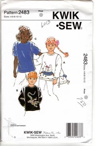 "Boys' & Girls' Shirts & Bag' ©1995 Kwik Sew Kerstin Martensson # 2483 SEALED - Picture 1 of 4
