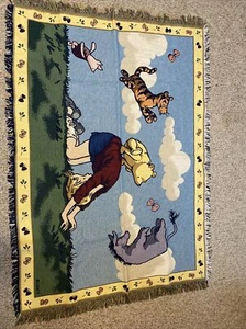 Vintage Disney Classic Pooh amd Friends Throw New w/o Tags - Picture 1 of 7