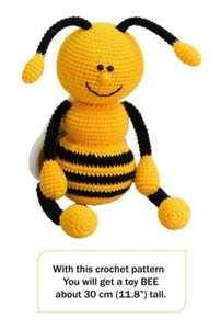 CROCHET PATTERN PAPER COPY SWEETEST SEATED BUMBLEBEE TOY AMIGURUMI SPORT 286 - Picture 1 of 4