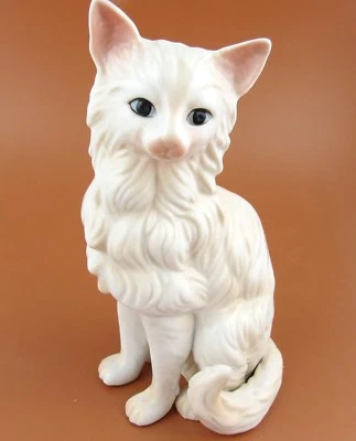 Estatuilla de gato persa de pelo largo de colección - Alemania Porzellanfabrik Kalk Factory Foto 1 de 4