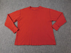 LL Bean River Driver Shirt Mens Extra Large Tall Red Crew Double Knit Wool Blend