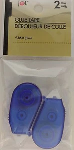Jot GLUE TAPE 1/4"x9.85' Applies line of Adhesive for Stationery Crafts 2/Pk - Picture 1 of 1