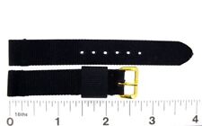 Watchband Stylecraft Nylon strap two piece Black 14 mm Short made in Canada