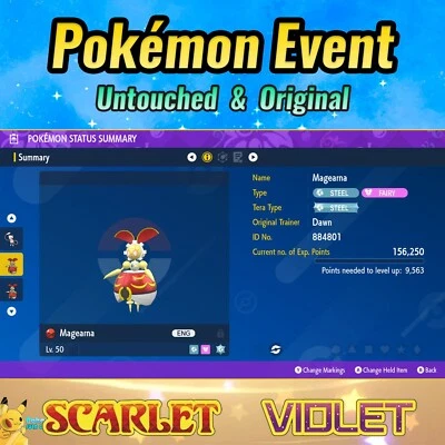 Magearna 🟣Event HOME Pokeball Magearna 🟣 Pokémon Scharlachrot & Violett 🟣 UT - Bild 1 von 4