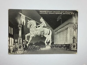 Postal Caballeros Templarios Montado Caballero Cruzado 32ª Trienal Denver 1913 H127 - Imagen 1 de 2