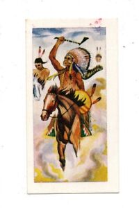 KANE PRODUCTS TRADE CARD RED INDIANS 1958 No. 38 PLAINS TRIBE (1) A CHIEFTAIN