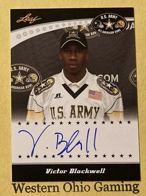 2011 Leaf U.S. Army Bowl Victor Blackwell #TA-VB1 Rookie Autograph Card - Image 1 of 2