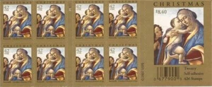 US 2008 Christmas Virgin & Child 20 Stamp Boklet Pane #4359a -- MNH Perfect!!! - Picture 1 of 2