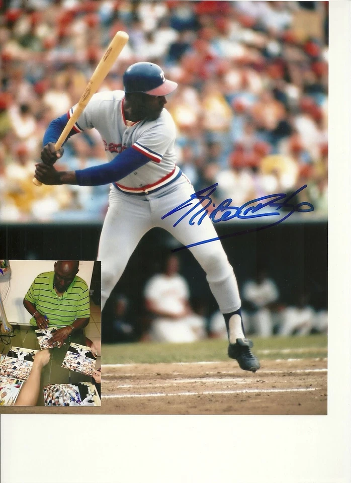 FOTO 8x10 firmada autografiada por Rico Carty Texas Rangers con certificado de autenticidad  Foto 1 de 1