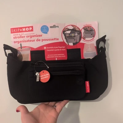 Skip Hop Grab & Go Stroller Organizer Black Cup Holder Storage Bag Pre-Owned - Image 1 of 2