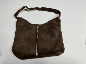 Y2K Maxx New York Braun Wildleder Schultertasche Handtasche - Bild 1 von 9