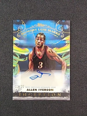 Topps Inception 2024-25 - Allen Iverson #MLM-AI Memory Lane Marks automático/25 Foto 1 de 2
