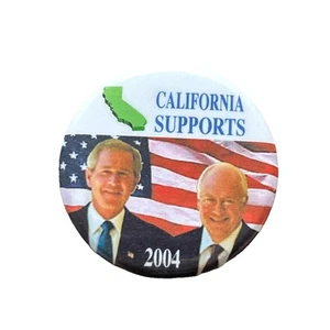 Prendedor George W. Bush 2004 para el presidente California 50 State 1,75" botón Cheney - Imagen 1 de 2