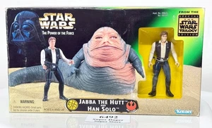 Star Wars - The Power of the Force - Jabba the Hutt and Han Solo - Kenner 1997 - Picture 1 of 12