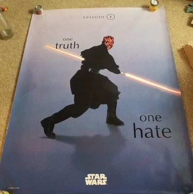 Póster grande Star Wars Episodio 1 Darth Maul One Truth One Hate 60" por 46"  Foto 1 de 4