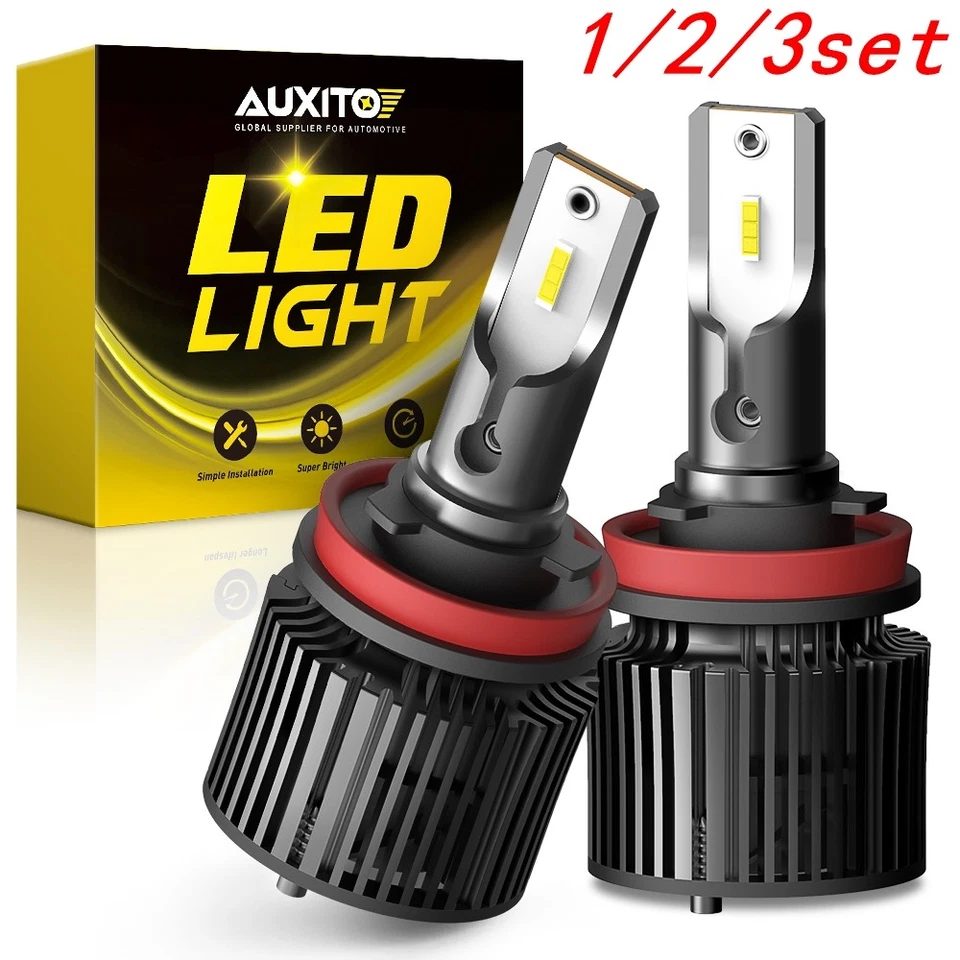 1/2SET AUXITO H11 H9 H8 LED Headlight Bulb 24000LM Kit Beam Low Fog Light 6000K - Image 1 of 1