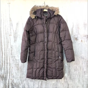 Vintage Eddie Bauer GooseDown Parka Faux FurLined Detachable Hood Women's Medium - Picture 1 of 11