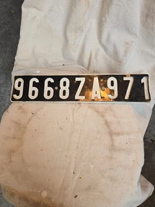 VINTAGE FRENCH GUADELOUPE LICENSE PLATE 9668ZA971 - Picture 1 of 1