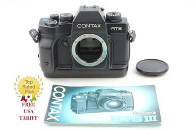 LCD Works [ Top MINT ] Contax RTS III 35mm SLR Film Camera Black Body From JAPAN - Image 1 of 4