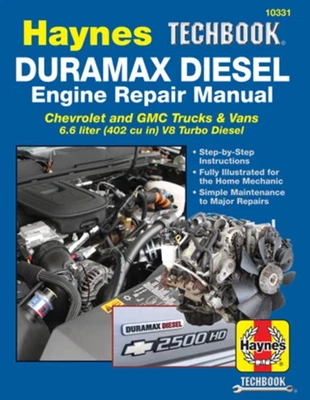 Manual de reparación de motor diésel Duramax Chevrolet Gmc camioneta furgoneta 6,6 litros 2001-2019 Foto 1 de 3